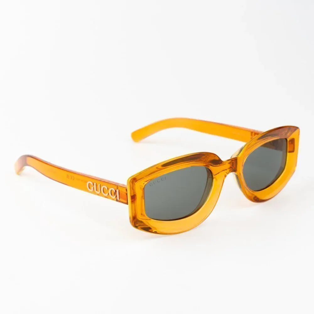 SALE! NEW Gucci GG1719S 005 Orange Grey Women Square Sunglasses GG 1719S